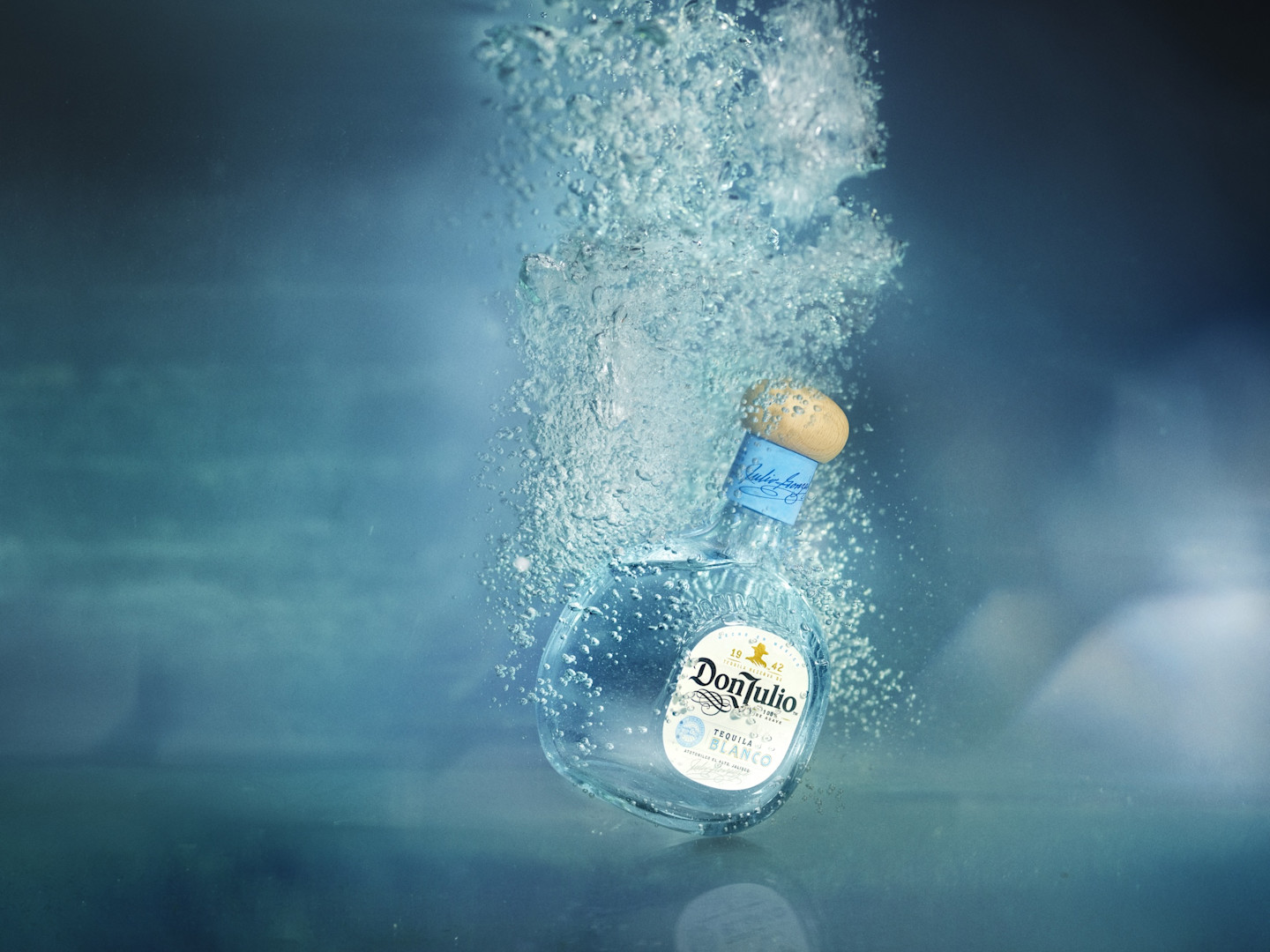 A bottle of Don Julio Blanco