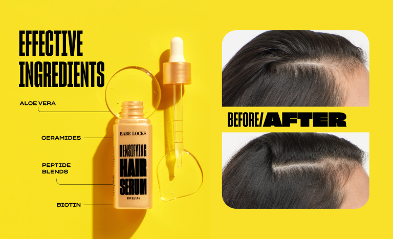 Hair Serum Before/After