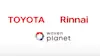 Toyota, Woven Planet, and Rinnai logos