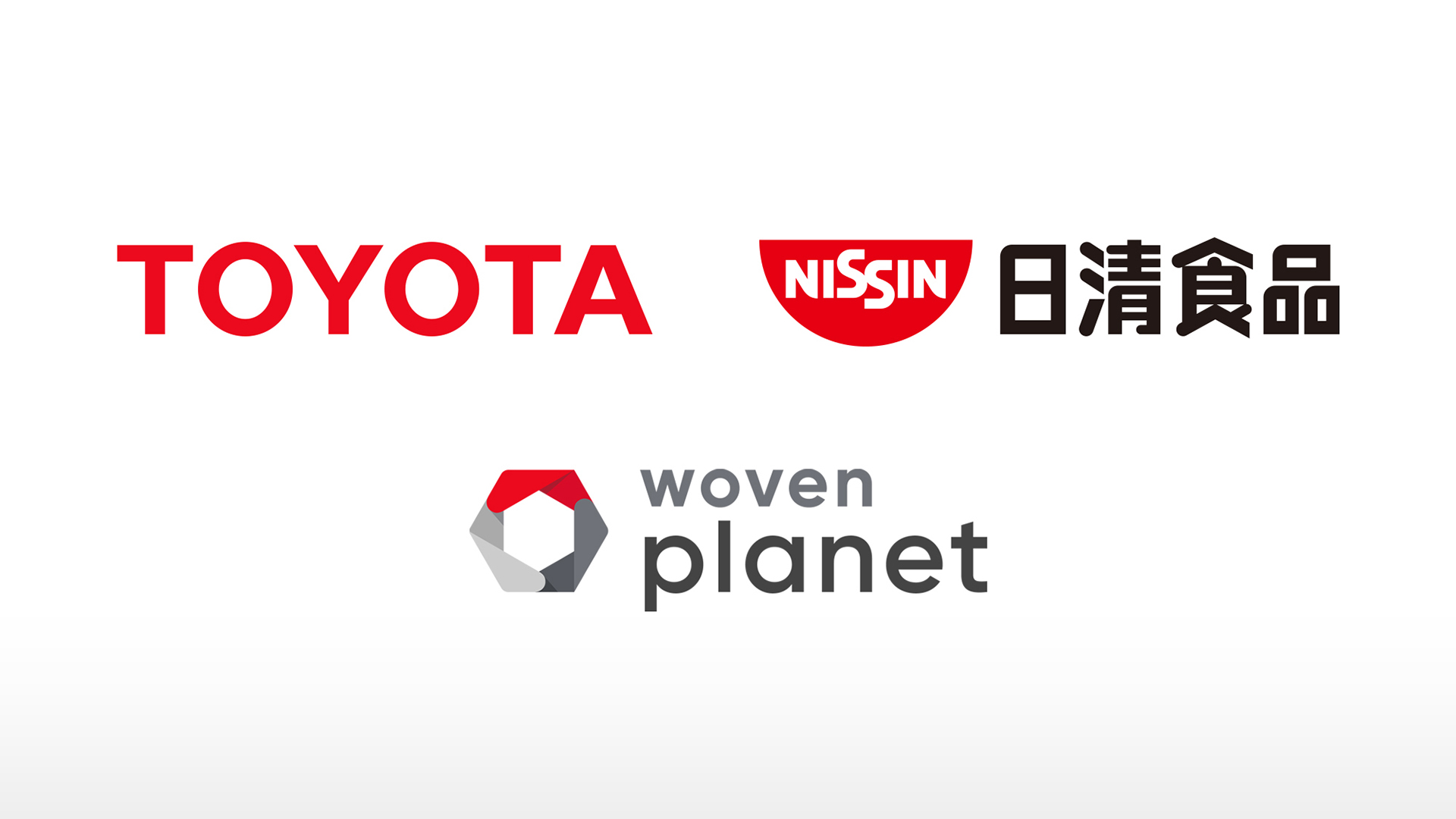 Toyota, Nissin, and Woven Planet logos