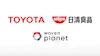 Toyota, Nissin, and Woven Planet logos