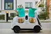 Image of automated vehicle with groceries inside