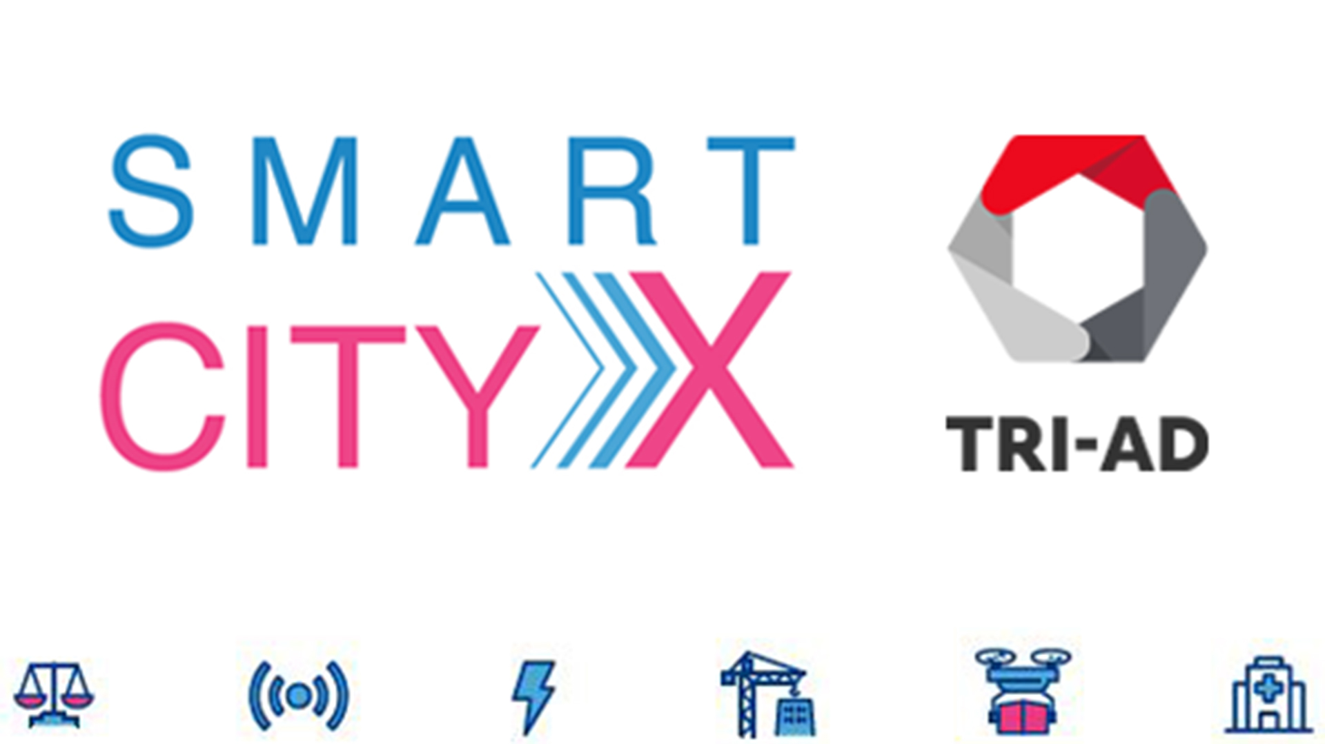TRI-ADとスマートシティXのロゴ