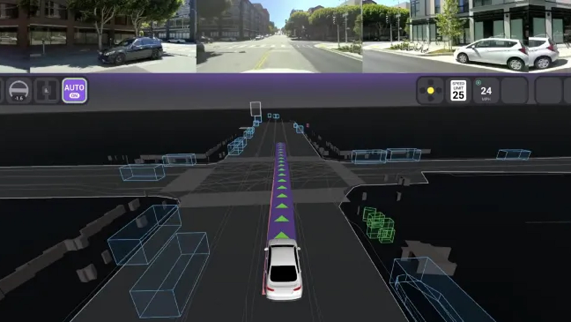 Sensor visualization of street