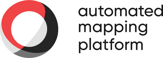 自動マッピングプラットフォームのロゴ（白い背景用）