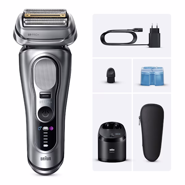 Afeitadora Braun Series 9 PRO+ 9667cc con estuche de viaje y centro de limpieza y carga SmartCare 6 en 1. Afeitadora Braun Series 9 PRO+ 9667cc con estuche de viaje y centro de limpieza y carga SmartCare 6 en 1.