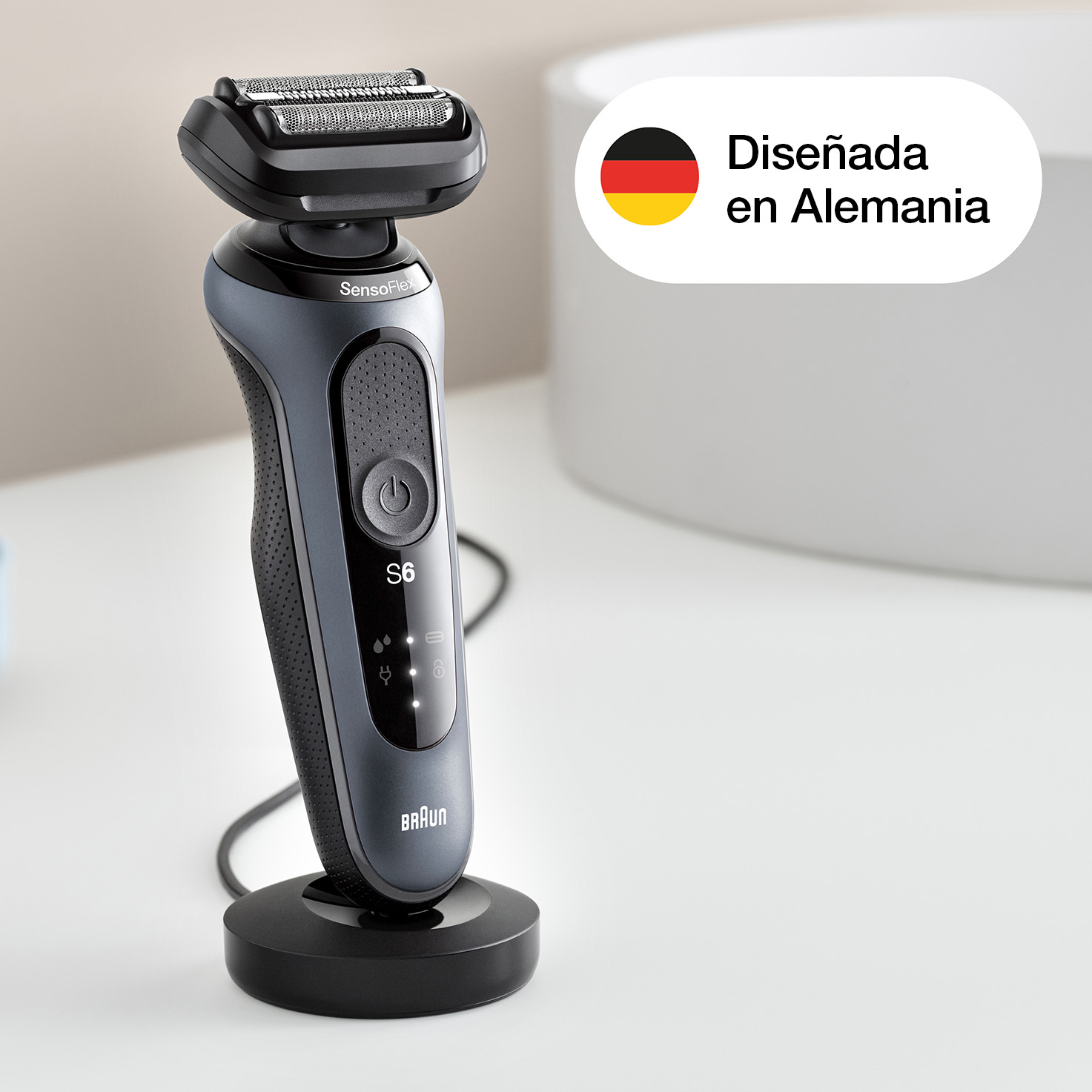 Afeitadora Eléctrica BRAUN Series 6 Máquina de Afeitar Barba con  Recortadora de Precisión y Cabezal SensoFlex