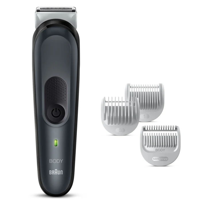 Braun BG3340 recortadora corporal, Rasurado corporal en seco y en mojado