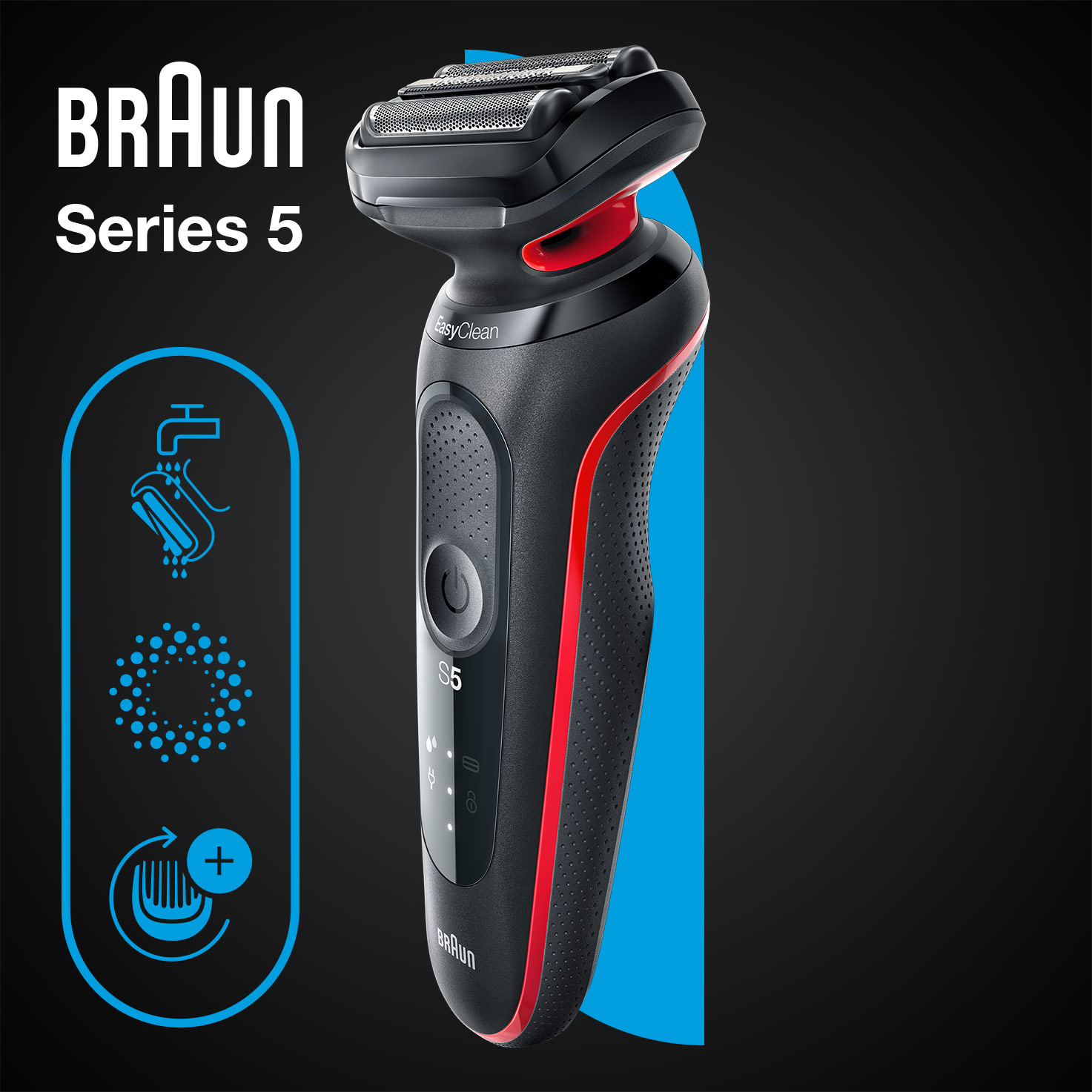 Pack Especial Braun Series 5 51-W1000s Afeitadora Eléctrica Para Hombre,  EasyClean, Uso En Seco Y En Mojado, Recargable, Inalámbrica, Blanca +  Recortadora Nariz Y Orejas EN10 De Braun en