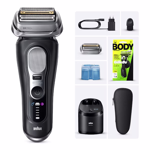 Braun Set : Afeitadora eléctrica Series 9Pro+ 9660ccps + Gillette Body Braun Set : Afeitadora eléctrica Series 9Pro+ 9660ccps + Gillette Body