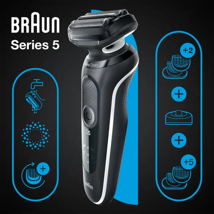 Afeitadora Braun Series 5 - Tecnología Easy Clean