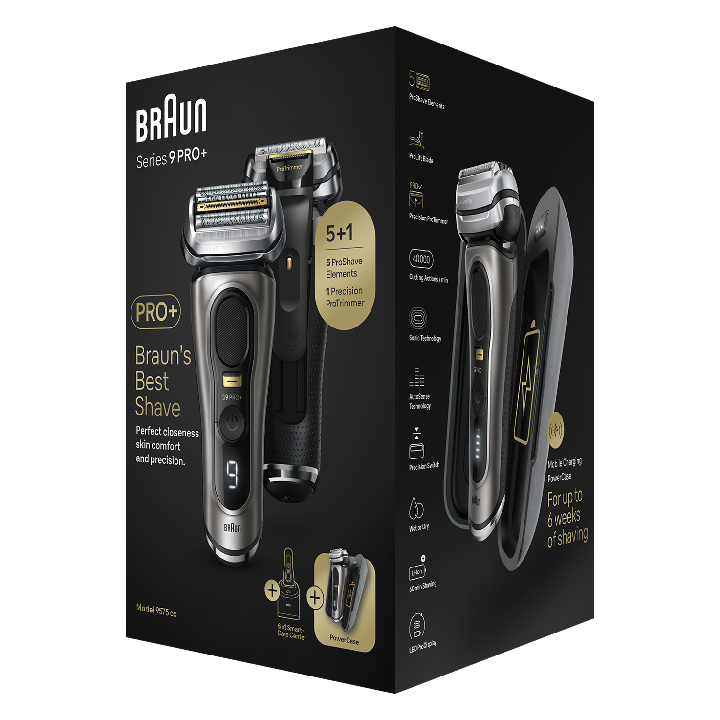 Series 9 Pro+ 9575cc Wet & Dry shaver with 6-in-1 SmartCare center