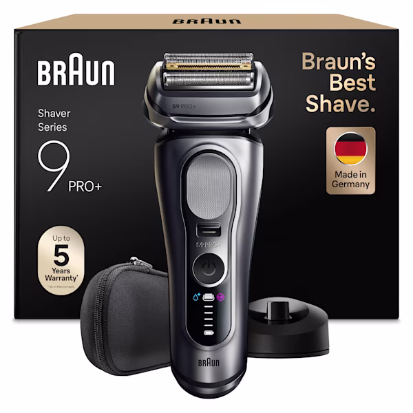 Afeitadora Braun Series 9 PRO+ 9617psi con estuche de viaje, base de carga y cabezal de repuesto. Afeitadora Braun Series 9 PRO+ 9617psi con estuche de viaje, base de carga y cabezal de repuesto.