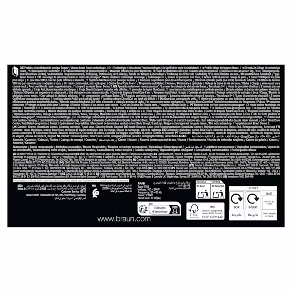 Afeitadora eléctrica Braun Series 9 PRO+ 9660ccps Pro SensoAdapt, centro de limpieza y carga SmartCare 6 en 1, cabezal de afeitado adicional, negra. Afeitadora eléctrica Braun Series 9 PRO+ 9660ccps Pro SensoAdapt, centro de limpieza y carga SmartCare 6 en 1, cabezal de afeitado adicional, negra.