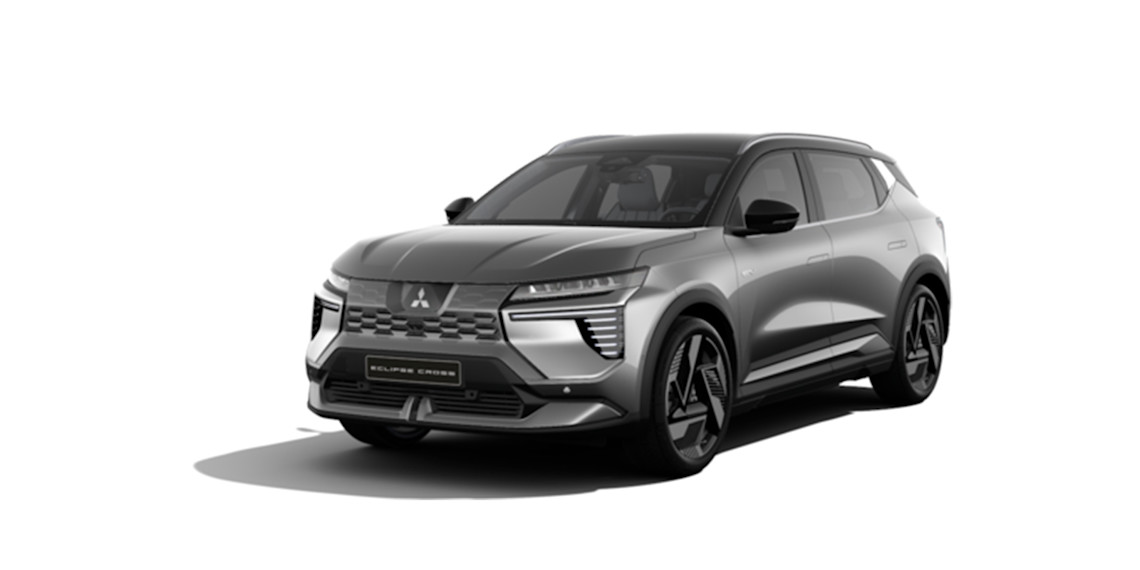 Foto: Eclipse Cross i fargen Volcanic Gray med sort tak