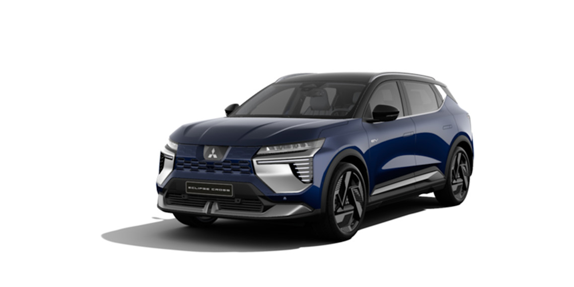 Foto: Eclipse Cross i fargen Sapphire Blue med sort tak
