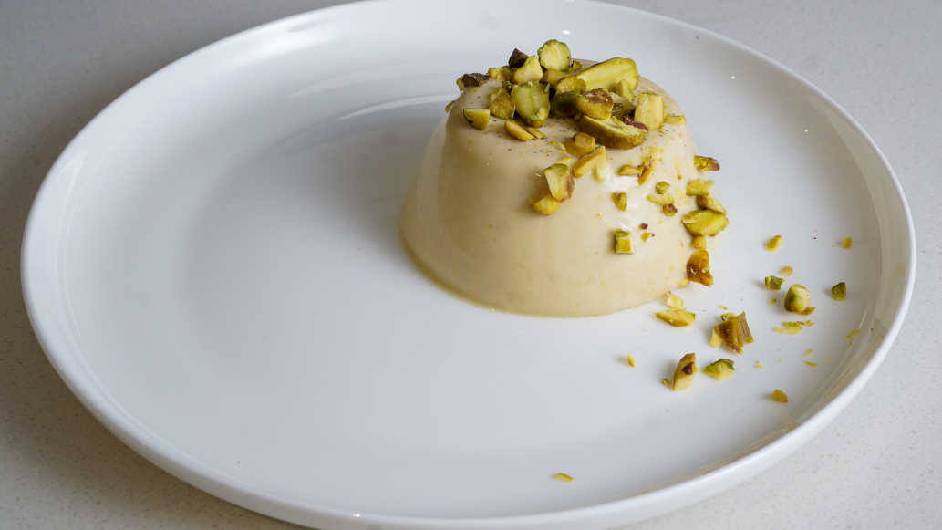 Panna cotta with pistachios