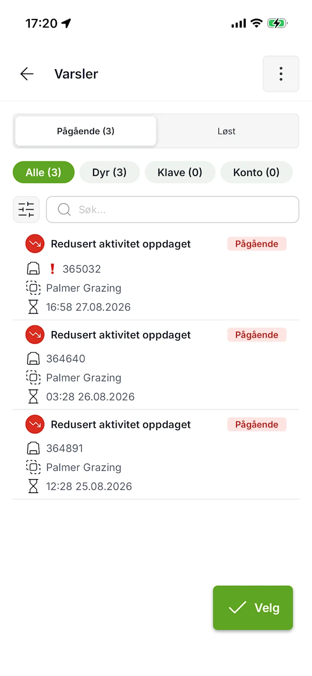 Følg flokkens aktivitet og posisjon i sanntid, uansett hvor du er.