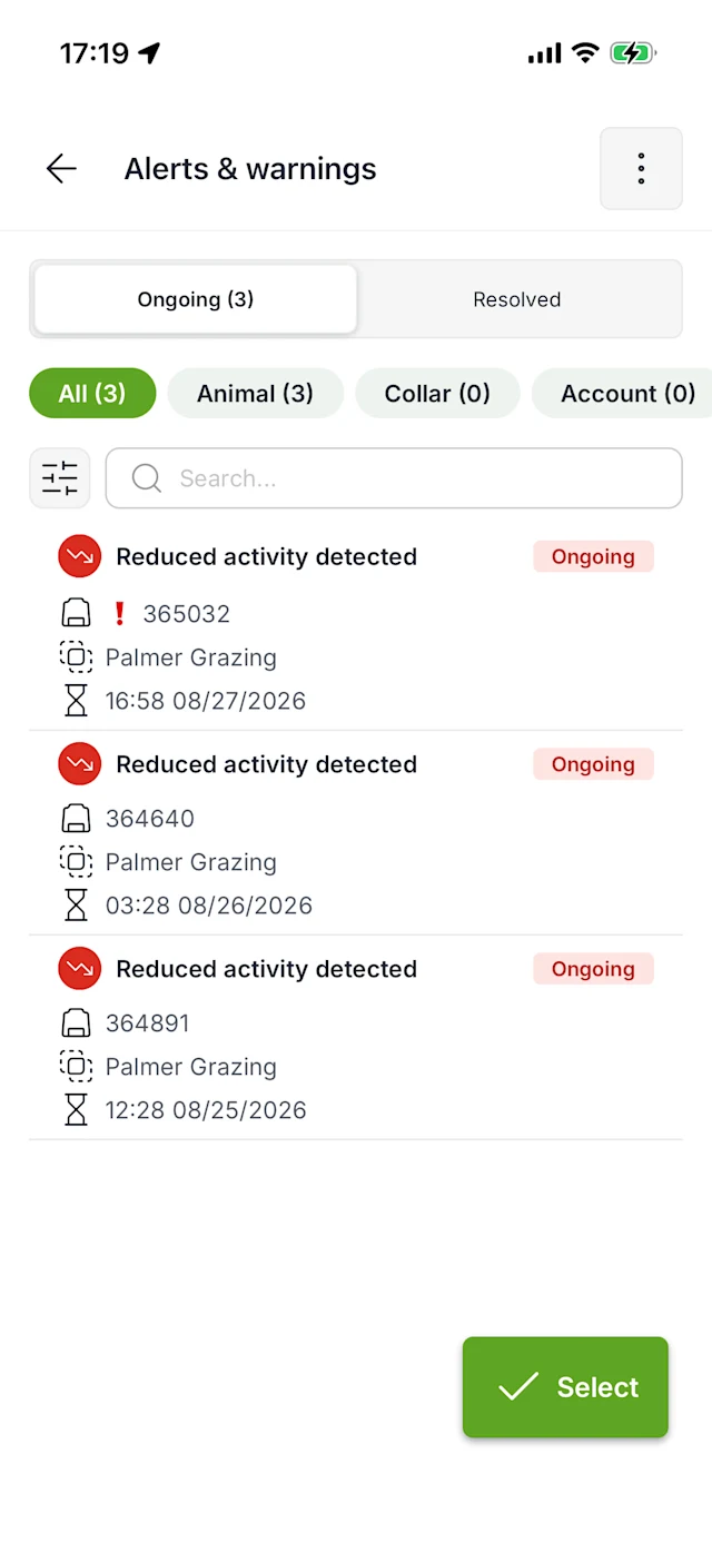Track your herd's activity and location in real time, wherever you are.
