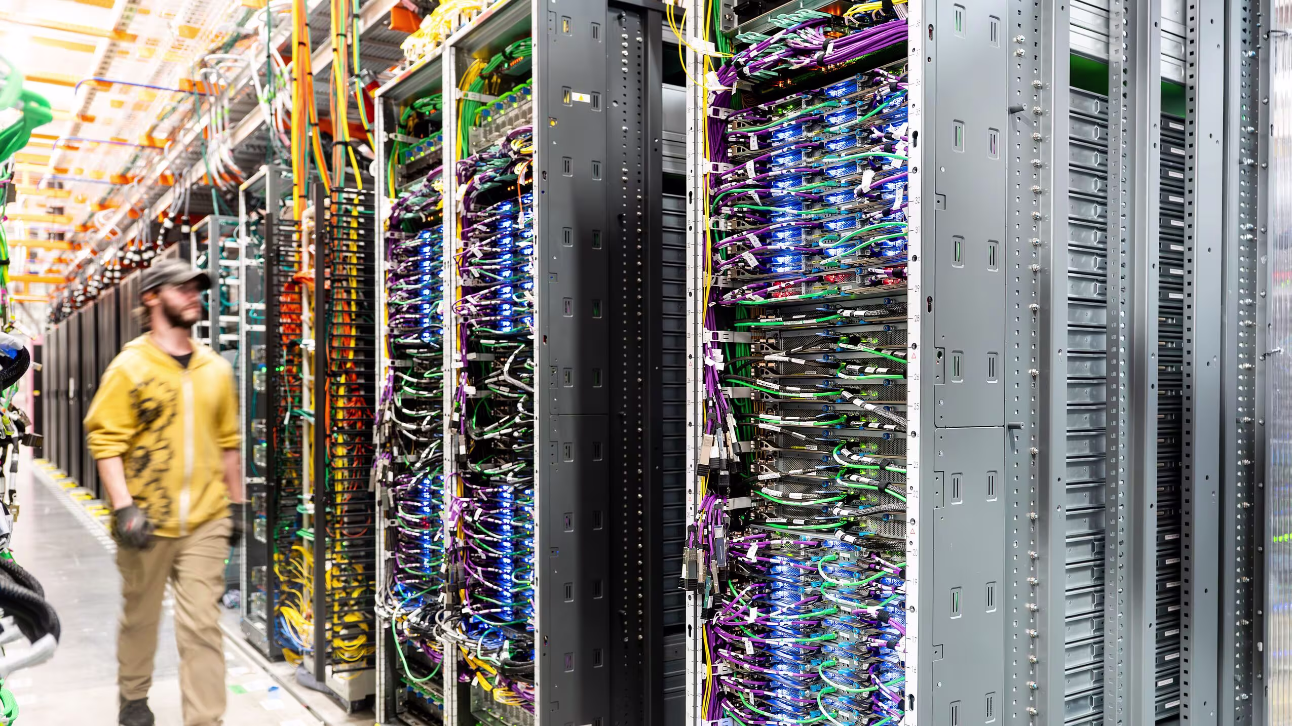 Picture showing AWS datacenter.