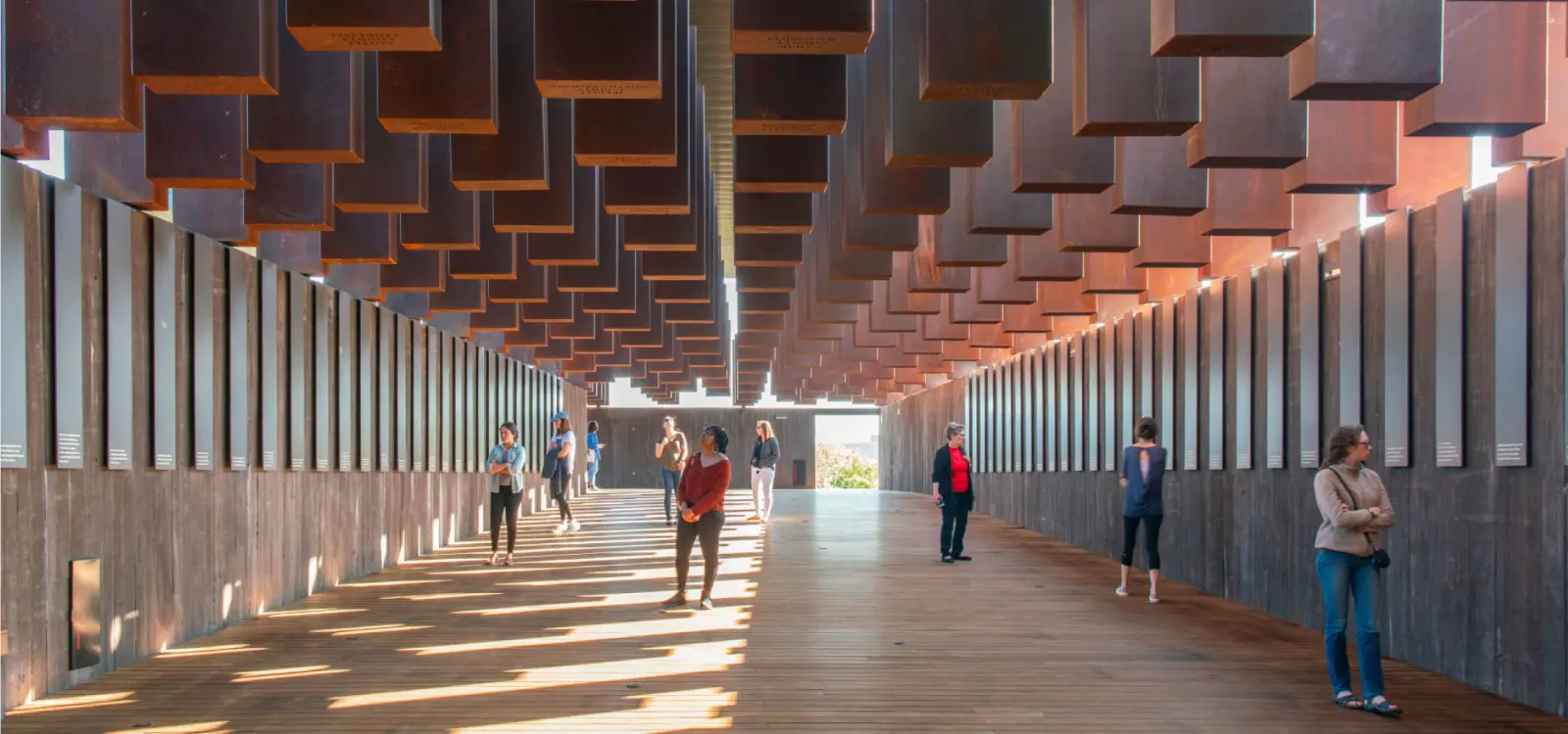 People visiting The National Memorial for Peace and Justice