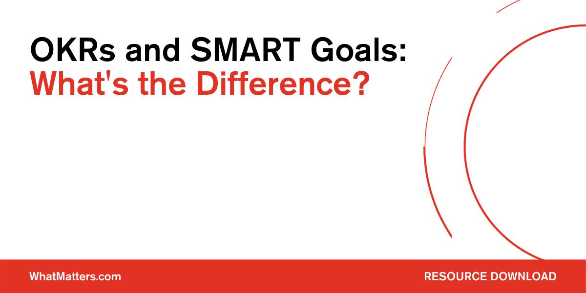 What Matters Okr Vs Smart Goals What S The Difference What Matters Okr Vs Smart Goals What S The Difference