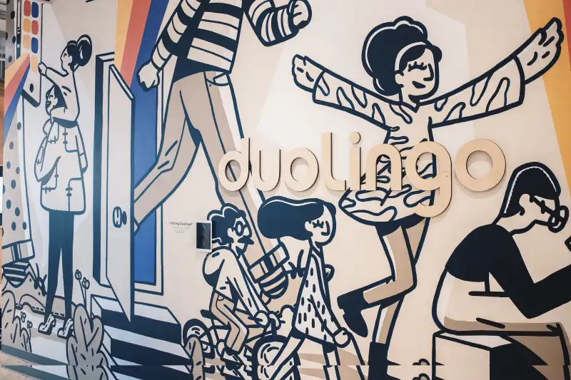 Duolingo office Mural