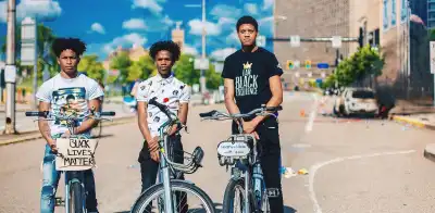 black youth on bikes