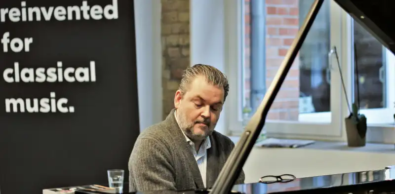 man playing the piano