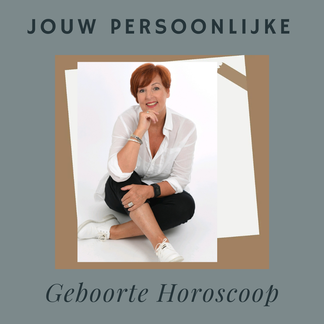 Jouw persoonlijke geboortehoroscoop is jouw blauwdruk.

Het is het pakketje waarmee jij op deze aardbol bent gekomen.

Het omvat jouw complete mens “zijn”
Jouw horoscoop is uniek, jij bent uniek.

Je bent niet alleen een Ram, Stier, Tweeling etc.

Natuurlijk herken je eigenschappen van het sterrenbeeld waarin jouw Zon stond op het moment van jouw geboorte.

Het zijn de eigenschappen van wie jij diep van binnen bent.

Maar we hebben allemaal een filter die we laten zien aan de buitenwereld.
Dat wordt de Ascendant genoemd.
Door deze Ascendant kan je een ander plaatje laten zien dan wie je werkelijk in de kern bent. (Je Zonneteken).
Maar ook je Ascendant is een stukje van wie je bent.
Het teken waarin je Zon staat, je Ascendant en het teken waarin je Maan staat zijn 3 hele belangrijke gegevens in je horoscoop.
Ze zeggen veel over je karakter, wie je bent maar lang niet alles.

Voor een complete analyse bestudeer ik alle 10 planeten.
In welk teken deze staan geeft mij veel informatie maar ook op welk levensgebied deze plaatsvinden.
Deze worden de (12) huizen genoemd en geven informatie over;

Wat jij bijvoorbeeld zoekt in een relatie? 
Welke talenten je bij geboorte hebt meegekregen?
Wat heb je nodig om je goed en veilig te voelen?
Wat is je zielsmissie?
Wat maakt je gelukkig?
Welk soort werk past goed bij je?
Wat is je opdracht in dit leven?
Waar zitten jouw uitdagingen?

Vind je het boeiend om meer te weten over jezelf dan alleen je Zonneteken?
Maak dan een afspraak voor een complete duiding waarin ik je in 1.5 - 2 uur meeneem in het (ont)dekken van jouw geboortehoroscoop.

