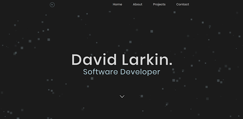 Website banner for the personal portfolio project