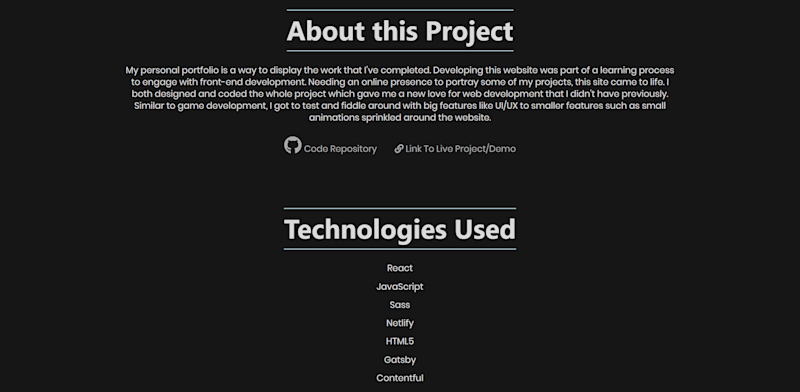 Mobile view of about project section