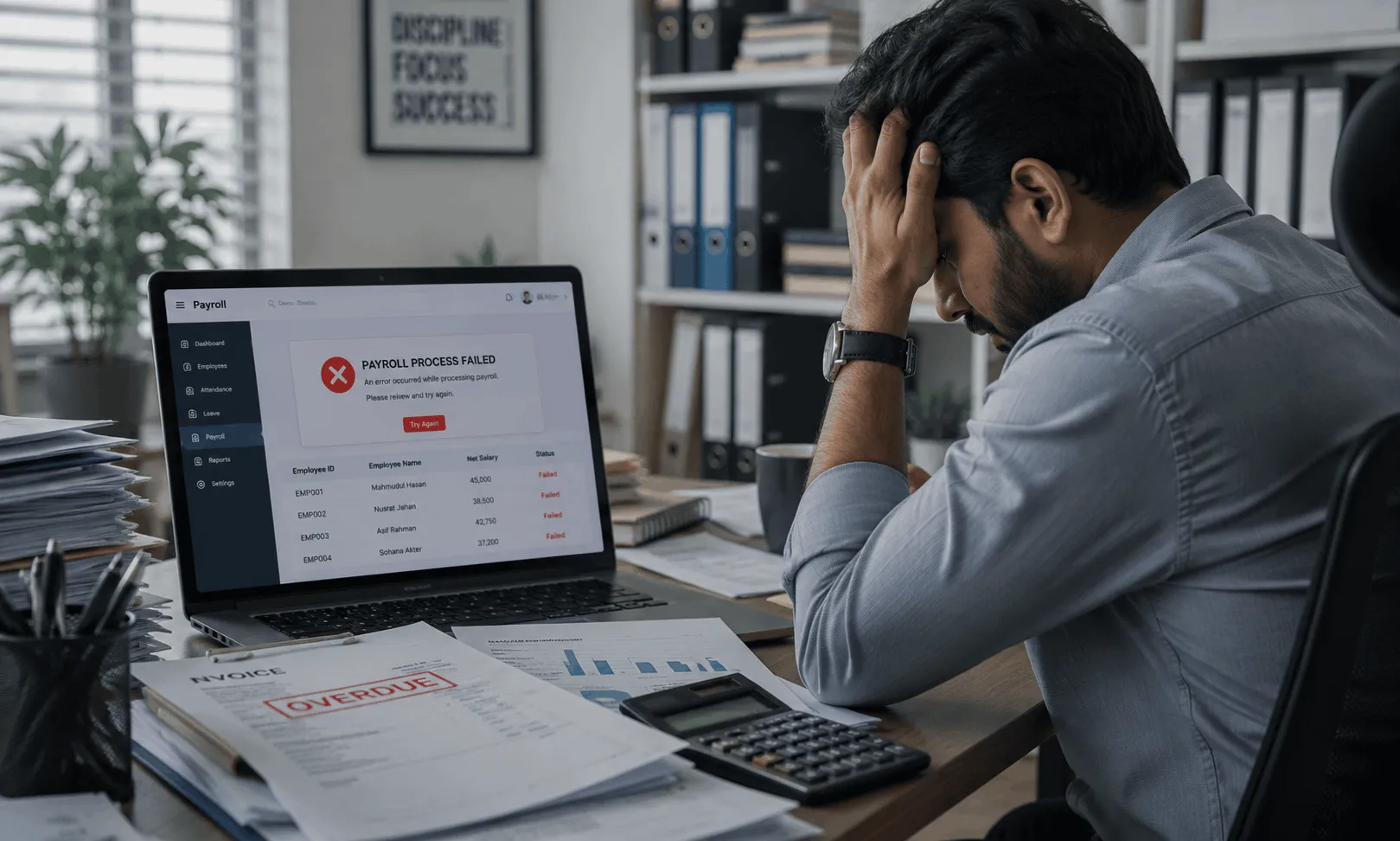 Payroll process failure highlighting the need for the best HR solution for reliable payroll