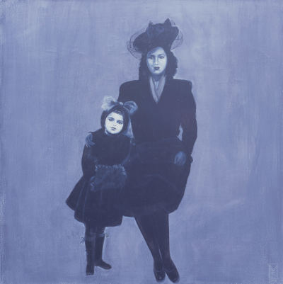 Girl with her mother
