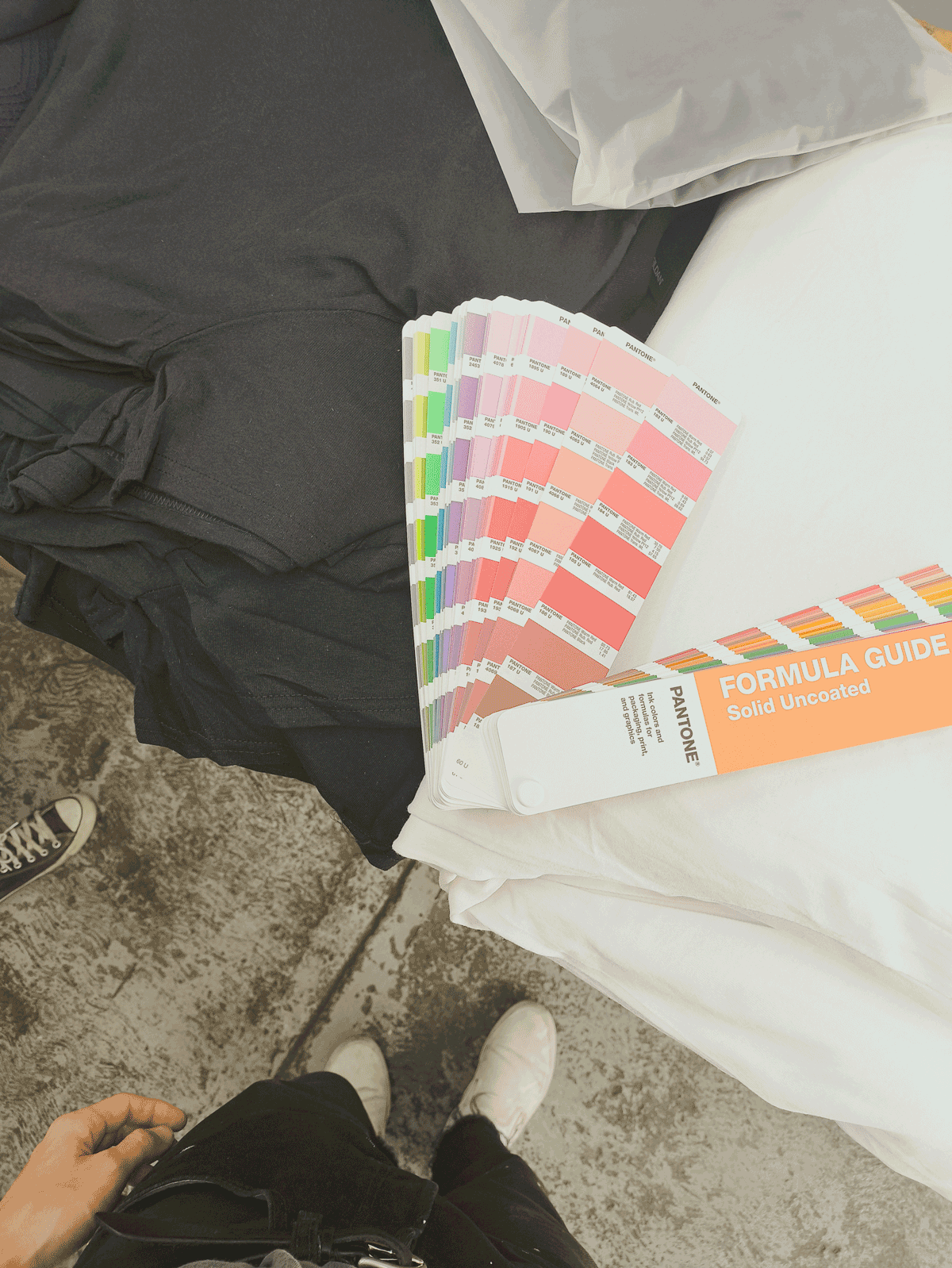 undefined undefined : Getting these printed in Mexico City was an adventure. I spent a morning racing around Colonia Algarín, Mexico City’s t shirt and printing district, gathering supplies and contracting a printer to screenprint the shirts.