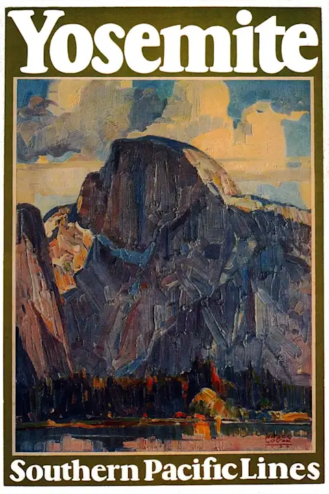 Vintažinis kelionių plakatas Yosemite Southern Pacific Lines 1926 – vintažinis kelionių plakatas | Framein
