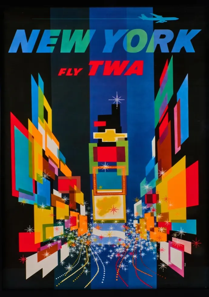 Vintažinis kelionių plakatas TWA New York 4 – vintažinis kelionių plakatas | Framein