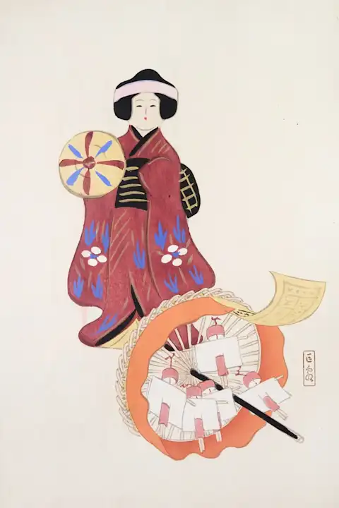 Japoniškas menas Kawasaki Kyosen Japanese Toys Pl.096 (1919) – japoniško meno plakatas | Framein