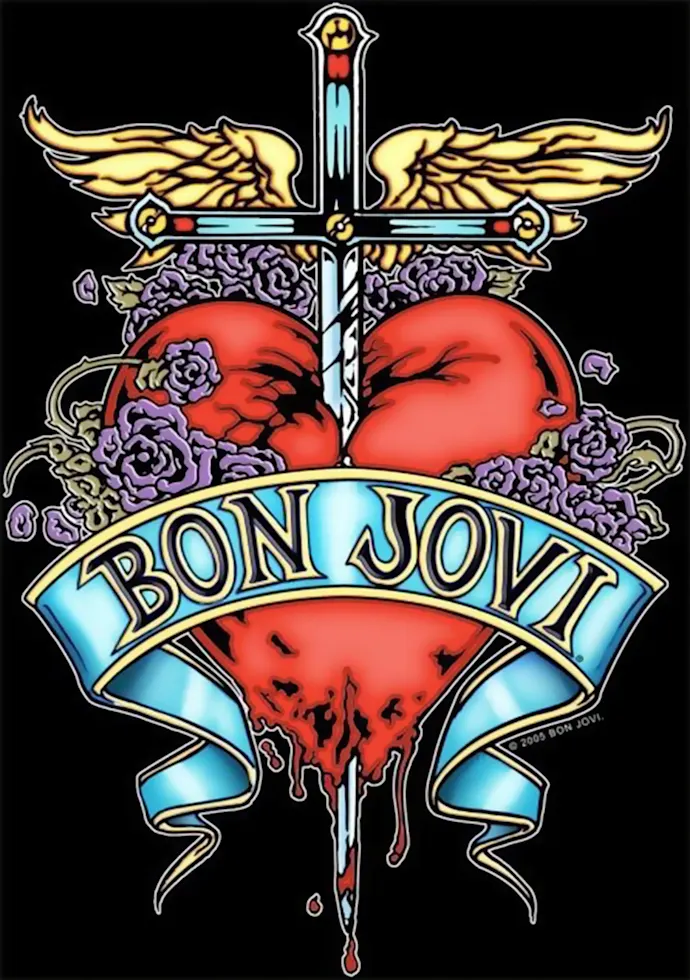 Vintažinis Bon Jovi (2) koncerto plakatas – vintažinis koncerto plakatas | Framein