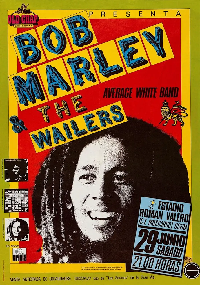 Vintažinis Bob Marley (2) koncerto plakatas – vintažinis koncerto plakatas | Framein