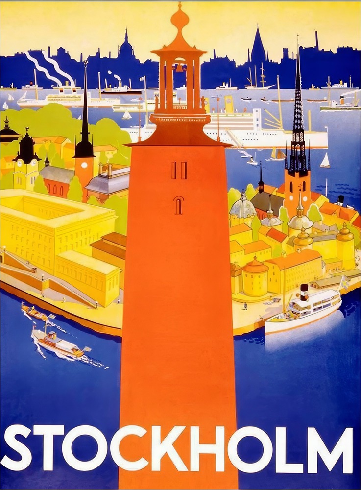 Vintažinis kelionių plakatas Stockholm – vintažinis kelionių plakatas | Framein