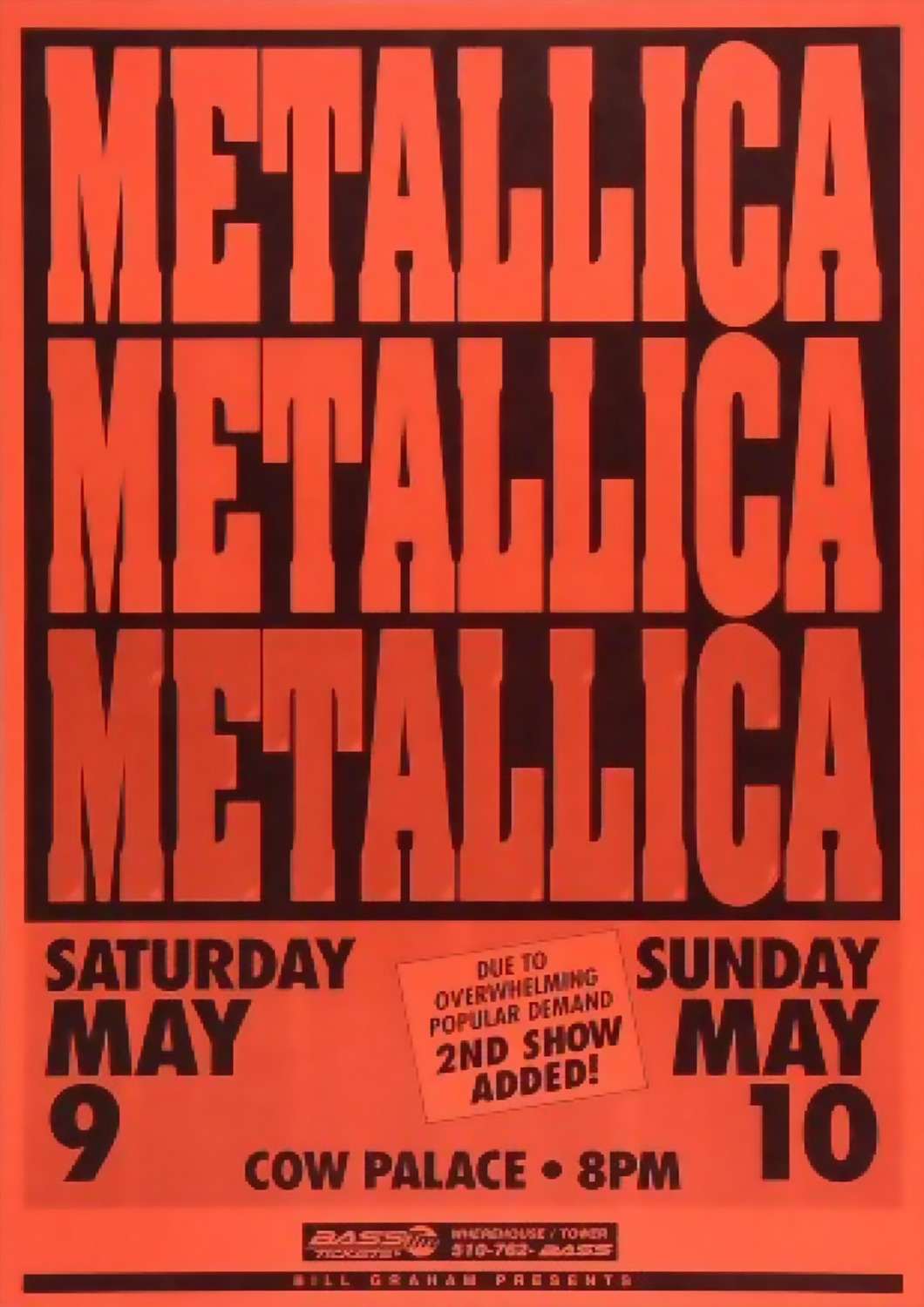 Vintažinis Metallica (4) koncerto plakatas – vintažinis koncerto plakatas | Framein