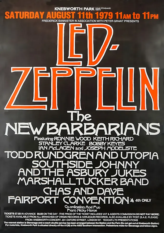 Vintažinis Led Zeppelin (11) koncerto plakatas – vintažinis koncerto plakatas | Framein
