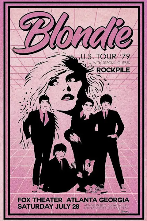 Vintažinis Blondie (3) koncerto plakatas – vintažinis koncerto plakatas | Framein
