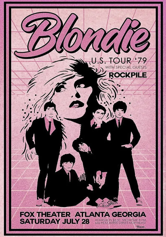 Vintažinis Blondie (3) koncerto plakatas – vintažinis koncerto plakatas | Framein