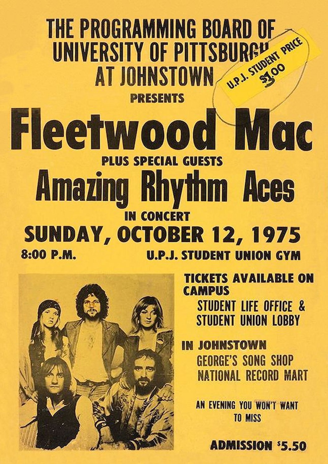 Vintažinis Fleetwood Mac (2) koncerto plakatas – vintažinis koncerto plakatas | Framein