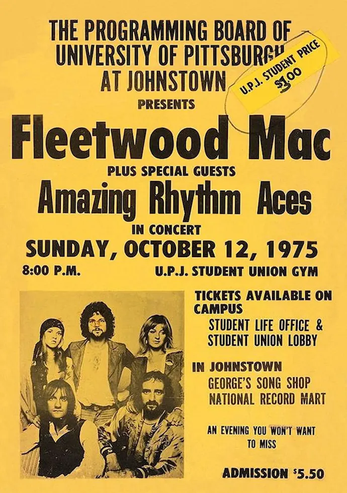 Vintažinis Fleetwood Mac (2) koncerto plakatas – vintažinis koncerto plakatas | Framein