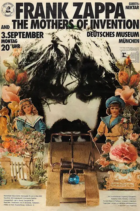 Vintažinis Frank Zappa koncerto plakatas – vintažinis koncerto plakatas | Framein