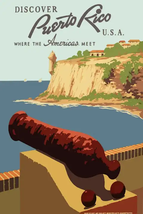Vintažinis kelionių plakatas Puerto Rico 1930 – vintažinis kelionių plakatas | Framein