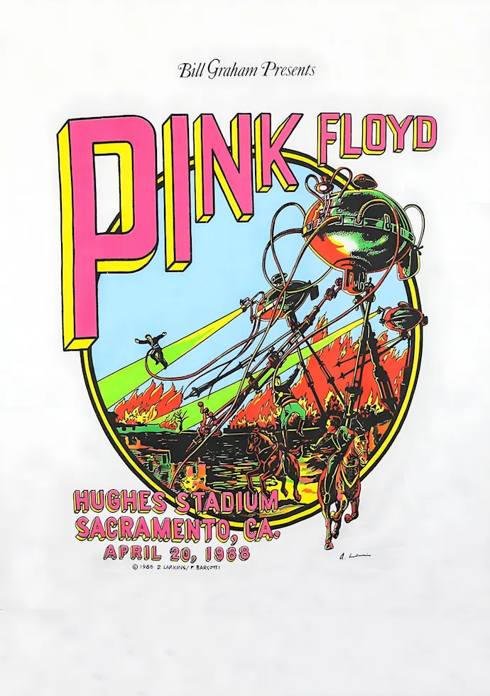 Vintažinis Pink Floyd koncerto plakatas – vintažinis koncerto plakatas | Framein